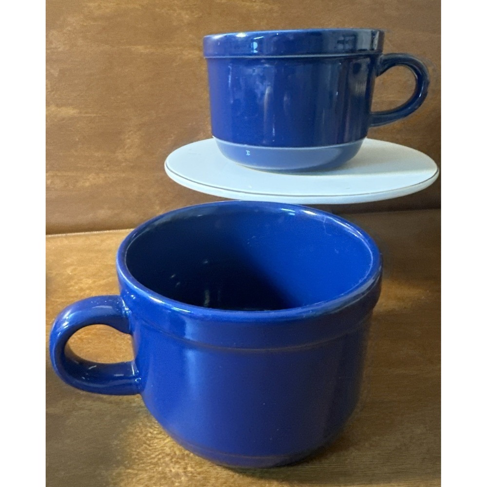 2 ROYAL NORFOLK GREENBRIER INTERNATIONAL Blue Huge Soup 22oz BOWL